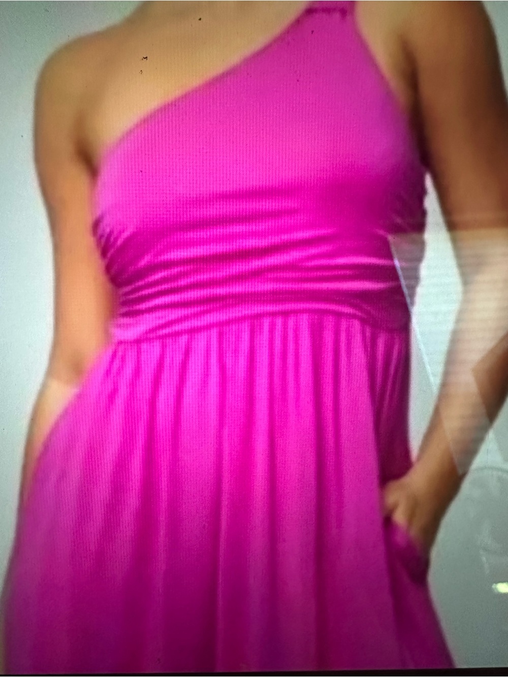 Soma Soft Jersey One-Shoulder Maxi with Shelf Bra